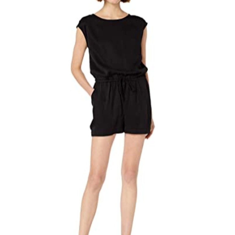 Daily Ritual Women's Tencel Short-Sleeve Romper